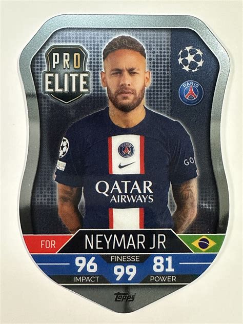 SH7 Neymar Jr Pro Elite Shield (Paris Saint-Germain) Topps Match Attax 2022/2023 Card - Solve ...