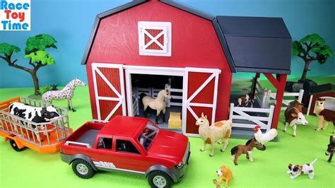 Terra Battat Barn Farm Playset with Fun Animals Toys - YouTube