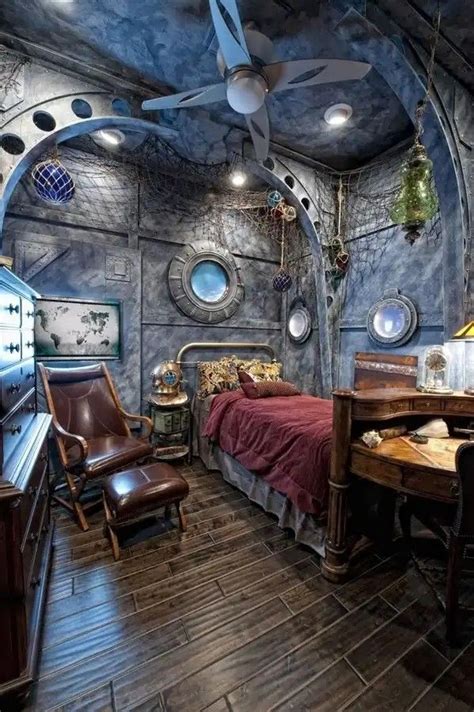 Casa Steampunk, Steampunk Interior, Steampunk Room Ideas, Steampunk Bedroom Decor, Steampunk ...