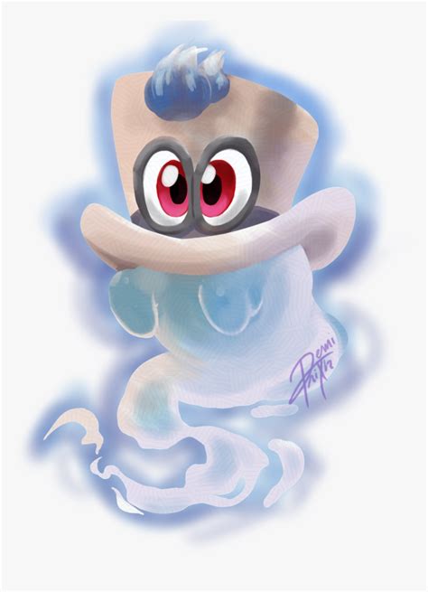 Cappy Cappy Mario Mario Oddesy Digital Art Digital - Cappy Mario Fan Art, HD Png Download - kindpng