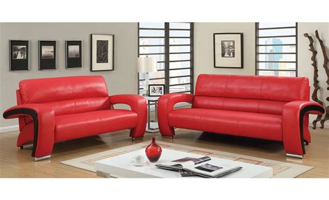 Red Leather Sofa – Flower Love