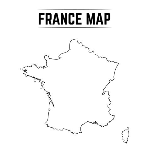 Outline Simple Map of France 3087859 Vector Art at Vecteezy