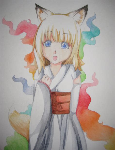 My Anime fox girl drawing by AngelBeatsHisako050 on DeviantArt