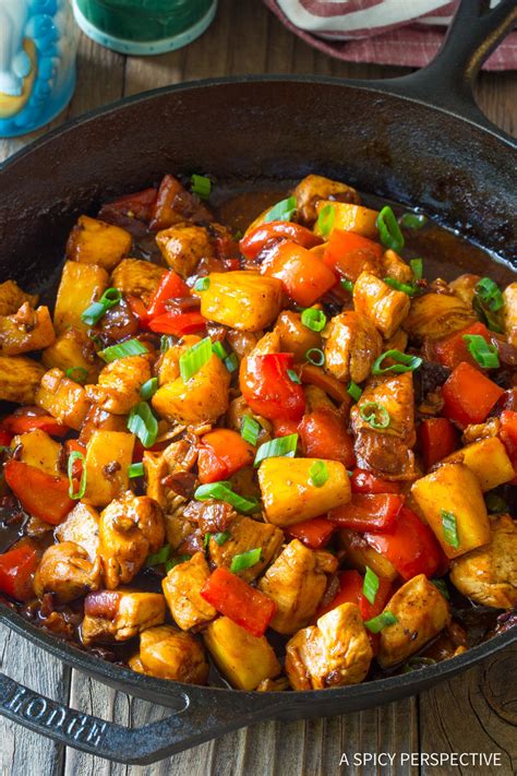 Hawaiian Chicken Skillet Recipe (Video) - A Spicy Perspective