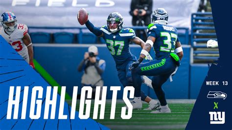 Seahawks vs. Giants Game Highlights | Week 13