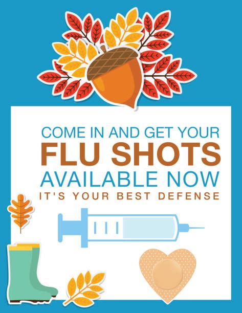 Fall Flu Or Influenza Shot Poster Template Illustrations, Royalty-Free ...