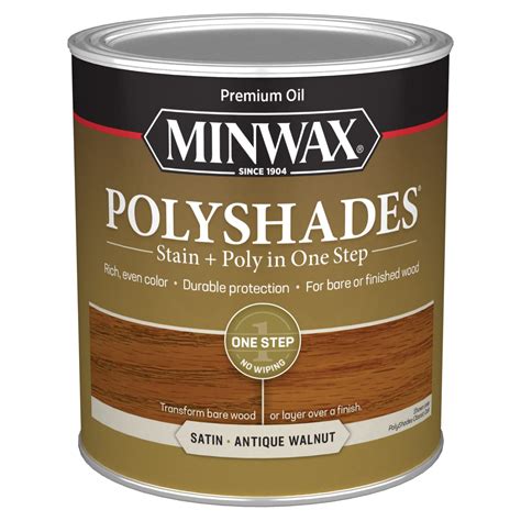 Buy MinwaxPolyShades Wood Stain + Polyurethane Finish – Quart, Antique Walnut, Satin Online at ...