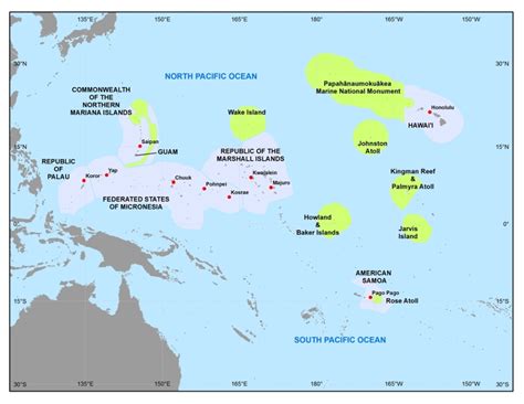 Printable Map Of Pacific Islands