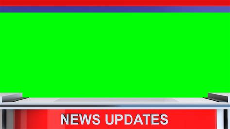 News Studio Desk Plus Green Screen Studio Background - YouTube