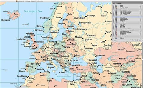 Europe Map With Capital Cities