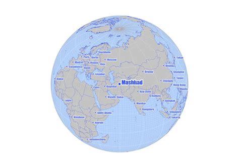 Map Showing Mashhad,Iran on the World Map. Stock Illustration - Illustration of earth, isolated ...