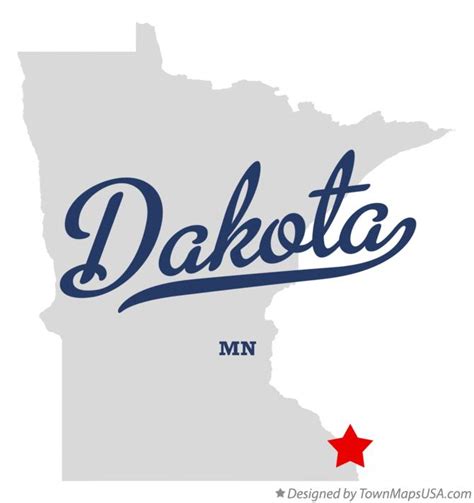 Map of Dakota, MN, Minnesota