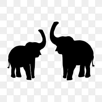 Elephant Family Silhouette Vector PNG, Elephant Silhouette Parade ...