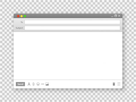 Premium Vector | Email window. Blank text message frame interface interfaces for internet ...