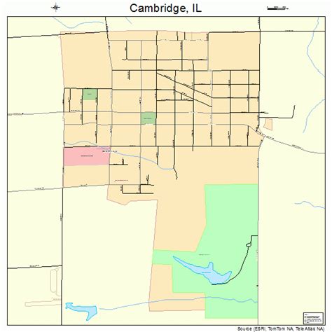 Cambridge Illinois Street Map 1710643