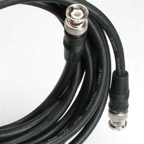 Cable, Coax, BNC, RG6/U Type, 75 ohm, 2.2GHz, Black, 50' - Compatible Cable Inc