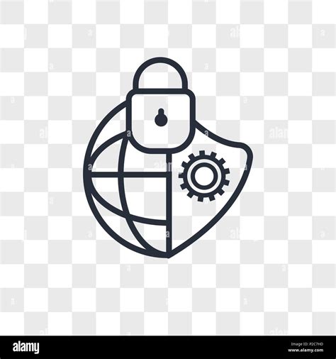 cybersecurity vector icon isolated on transparent background ...