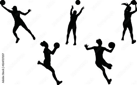 Netball vector eps, Silhouette, Logo, Netball vector eps Cut Files for Cricut Design, Netball ...