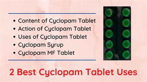 2 Best Cyclopam Tablet Uses