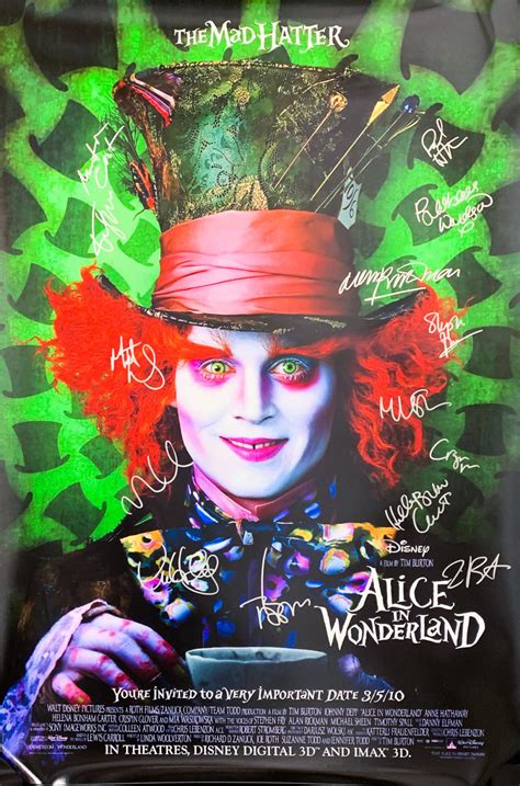 Sold Price: "ALICE IN WONDERLAND" (2010) Cast Signed Movie Poster - October 6, 0119 11:00 AM PDT