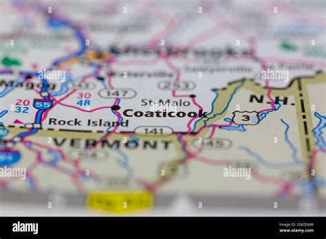 Coaticook map hi-res stock photography and images - Alamy