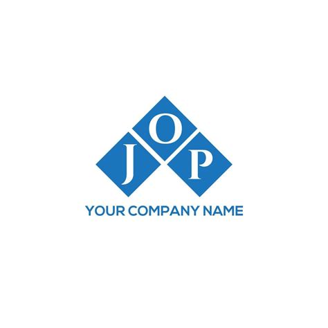 JOP letter logo design on WHITE background. JOP creative initials letter logo concept. JOP ...