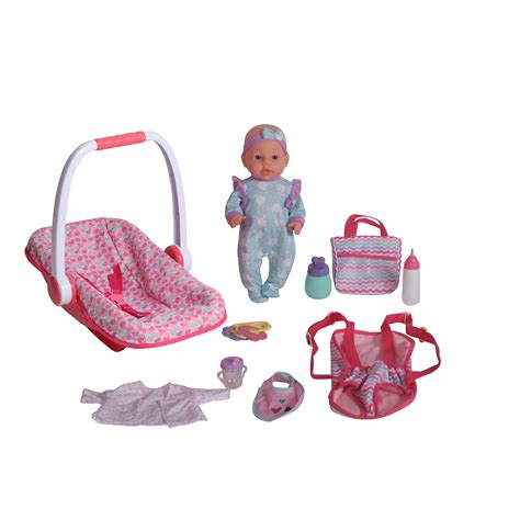 Dream Collection Baby Doll Playset with Carrier and Accessories, 10 Pieces - Walmart.com