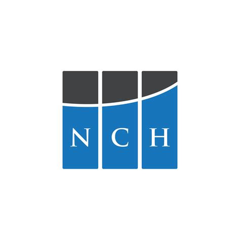 NCH letter logo design on WHITE background. NCH creative initials ...