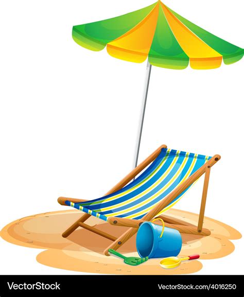 Beach chair Royalty Free Vector Image - VectorStock