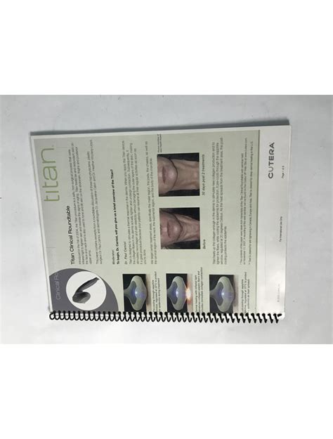 Cutera Titan IPL Skin Tightening Treatment Clinical Round Table Educational Book