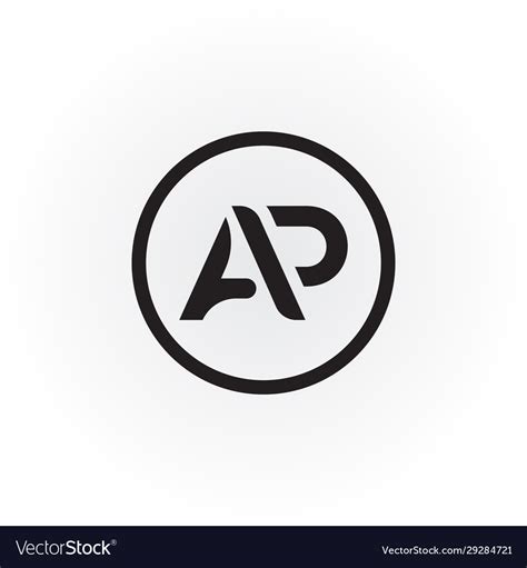 Initial ap letter logo with creative modern Vector Image