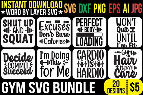 Gym SVG Bundle Bundle · Creative Fabrica