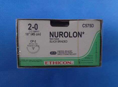 New ETHICON Nurolon 2-0 Nylon Suture CP-2 C575D Sutures For Sale ...