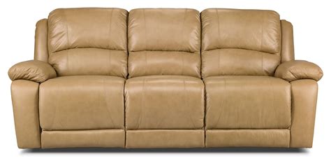 Marco Genuine Leather Reclining Sofa - Toffee | The Brick