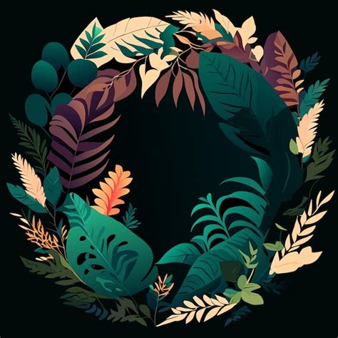 Premium Vector | Artistic green foliage vectors