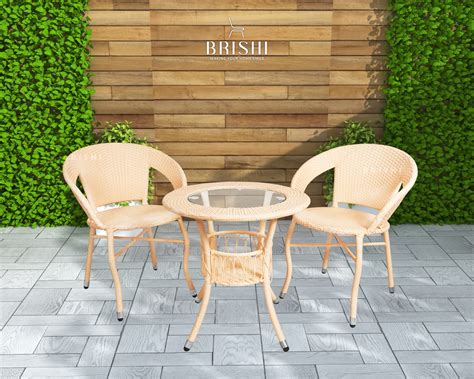 Buy BRISHI Garden Patio Seating Chair and Table Set Outdoor Balcony Garden Coffee Table Set ...