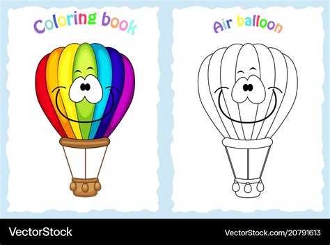 Coloring book page for children with colorful ai Vector Image