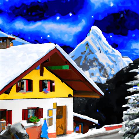 Christmas in Alps Art · Creative Fabrica