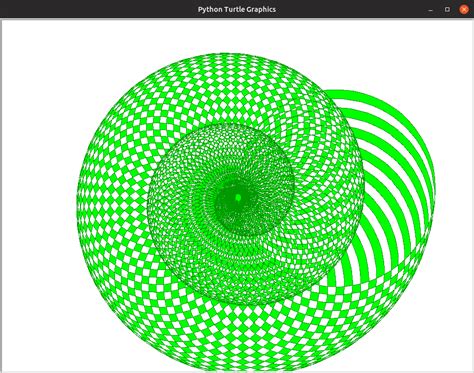 Python turtle graphics 作例 : 再帰処理を用いた円の描画