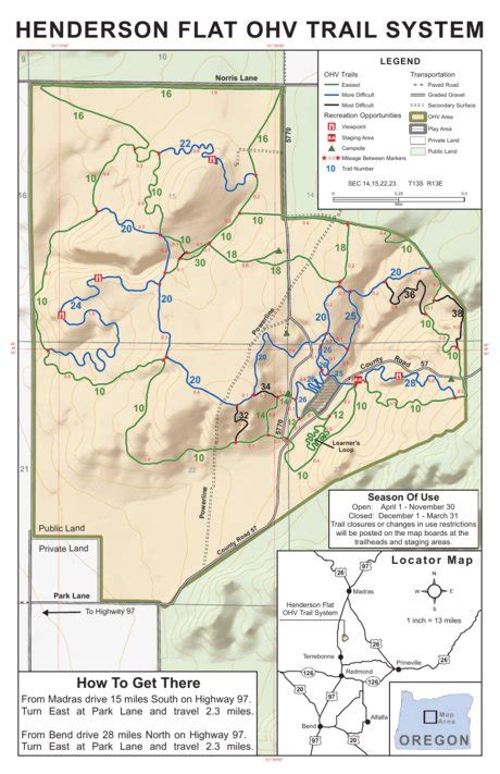 Ochoco National Forest - COHVOPS - Henderson Flats OHV Trail System Map ...