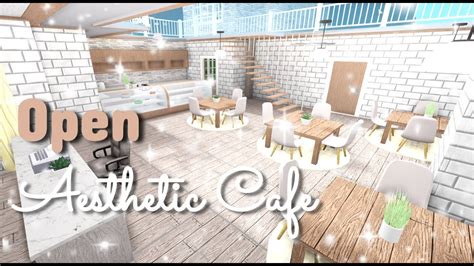 Open Aesthetic Cafe | Tour + SpeedBuild♡ | Bloxburg - YouTube