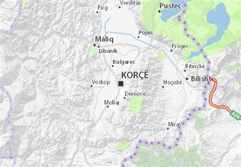 Map of Korça - Michelin Korça map - ViaMichelin