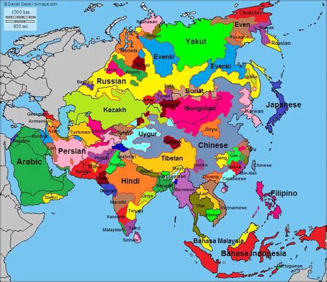 Languages of Asia - Vivid Maps