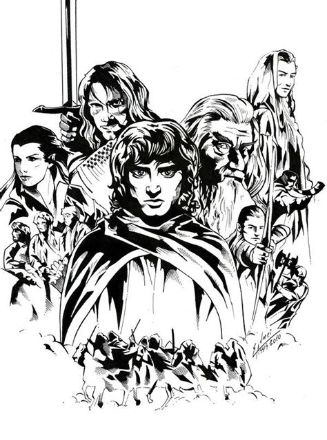 The Fellowship of the Ring | Middle earth art, Movie art, Drawings