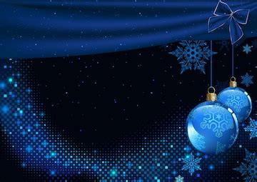 Premium Vector | Dark blue christmas background with hanging christmas decorations