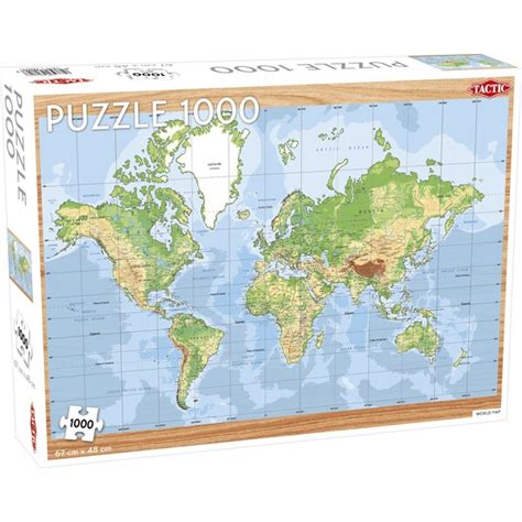 World Map 1000-Piece Puzzle - Tactic Puzzles | Maisonette