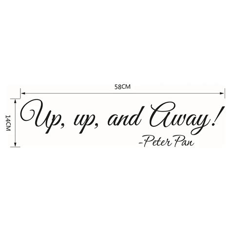 Up,up and away Famous & Inspirational Quotes Vinyl Wall Stickers Art Decal Living Room Bedroom ...