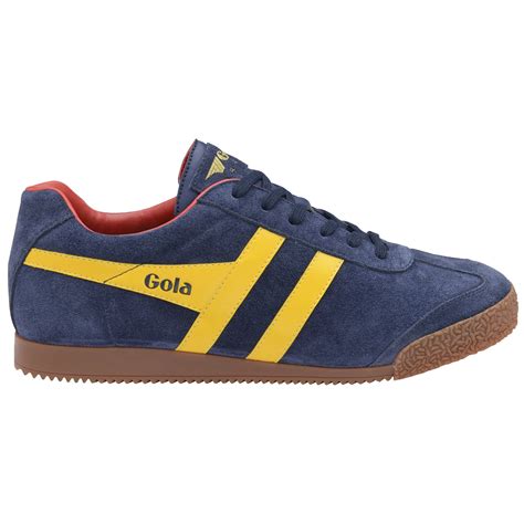 Buy Gola womens Harrier Suede trainers in navy/sun/red online at gola