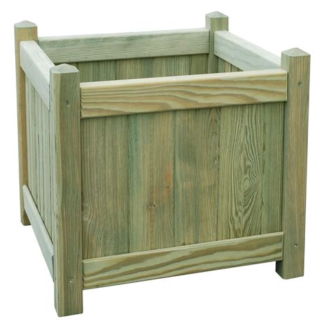 Square Wooden Planter (H)450mm (L)450mm | Departments | DIY at B&Q