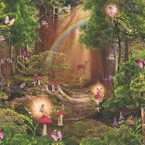 Arthouse Magic Garden Forest Pattern Childrens Wallpaper Pixie Fairy ...